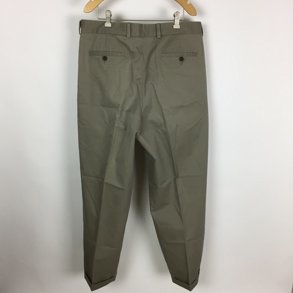 John W. Nordstrom Double Pleated Cotton Pants - Picture 3 of 6